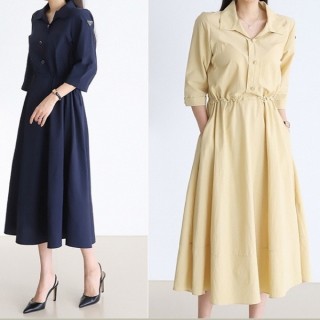 프** 24SS NYLON WOVEN BABDING LONG DRESS (여성)