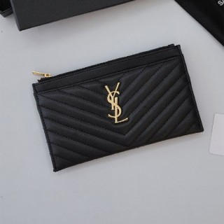 생* YSL 그랑 드 뿌드르 퀄팅 레더 지퍼 파우치