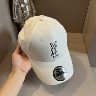 생** YSL & NEWERA 콜라보 화이트 자수 시그니처 모자