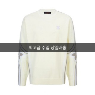 루* 그래픽 니티드 그루넥 스웨터